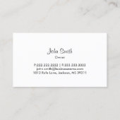 体彫刻スリム体フィットネス 名刺 (裏面)