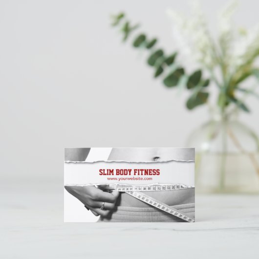 体彫刻スリム体フィットネス 名刺 (スタンド正面)