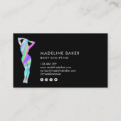 体彫刻フィットネスウエストトレーナーホログラフィック 名刺 (裏面)