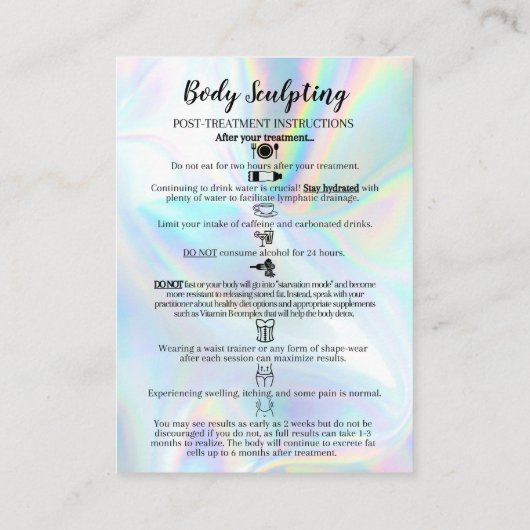 体彫刻プリ/ポストトリートメントホログラフィックフェイク 名刺 (裏面)