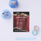 体彫刻ロゴレッド金ゴールド価格表 チラシ (シングル)