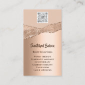 体彫刻ロゴ金ゴールドスパバラグリッター 名刺 (裏面)