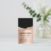 体彫刻ロゴ金ゴールドスパバラブラックビジネス 名刺 (スタンド正面)