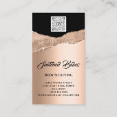 体彫刻ロゴ金ゴールドスパバラブラックビジネス 名刺 (裏面)