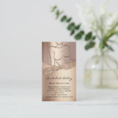 体彫刻ロゴQRコードバラグリッターワックススパ 名刺 (スタンド正面)