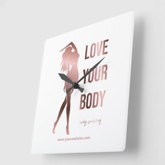 体彫刻体コンタリング成形スパギフトt スクエア壁時計 (傾斜)