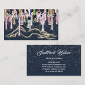 体彫刻美しいカスタムロゴマッサージドリップNavy 名刺 (正面/裏面)