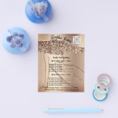 体彫刻美しいヘアサロンQRロゴグリッター チラシ (シングル)