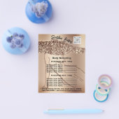 体彫刻美しいヘアサロンQRロゴグリッターF チラシ (シングル)