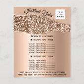 体彫刻美しいヘアサロンQRロゴプロモーション チラシ (裏面)