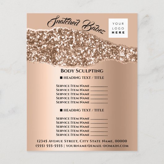 体彫刻美しいヘアサロンQRロゴプロモーション チラシ (裏面)