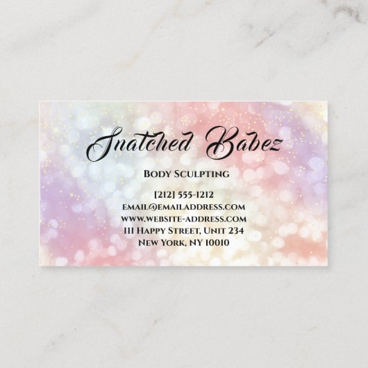 体彫刻美しいロゴマッサージスパバラ 名刺 (裏面)