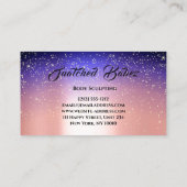 体彫刻美しいロゴマッサージスパピンク海軍 名刺 (裏面)