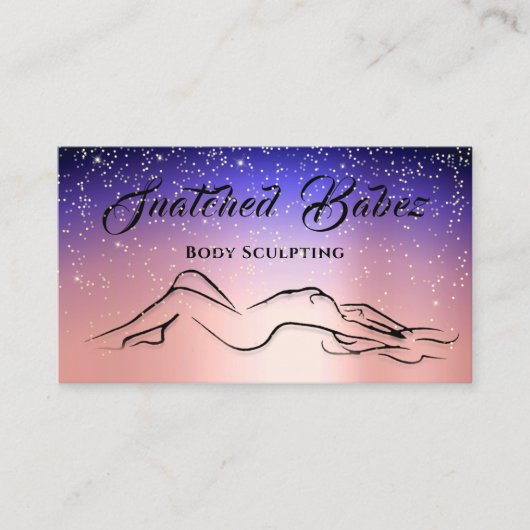 体彫刻美しいロゴマッサージスパピンク海軍 名刺 (正面)