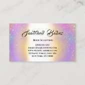 体彫刻美しいロゴマッサージスパホログラフ 名刺 (裏面)