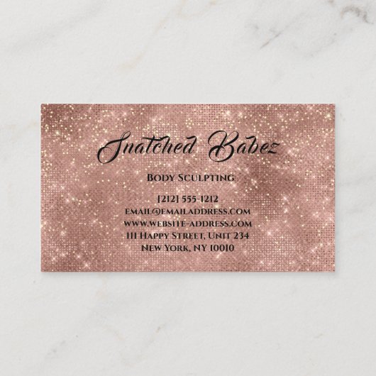 体彫刻美しいロゴマッサージバラ 名刺 (裏面)