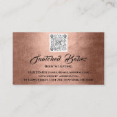 体彫刻美しいロゴマッサージQEコードバラB 名刺 (裏面)