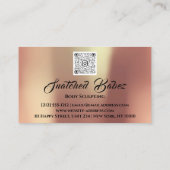 体彫刻美しいロゴマッサージQEコード銅 名刺 (裏面)