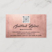 体彫刻美しいロゴマッサージQRコードグリッター 名刺 (裏面)