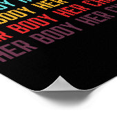 体彼女の選択の女性の権利プロ選択フェミニスト ポスター (角)