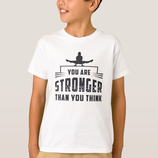 体操あなた強いビームバー体操選手 Tシャツ (正面)