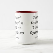 体操おもしろいでビートする人間の涙 マグカップ (中央)