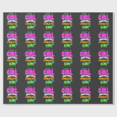 体操および粘着物を愛するちょうど女の子 ラッピングペーパー (フラット)