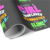 体操および粘着物を愛するちょうど女の子 ラッピングペーパー (ロールコーナー)