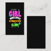 体操および粘着物を愛するちょうど女の子 名刺 (正面/裏面)