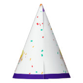 体操かわいい子供の誕生日パーティーカラフルカード パーティーハット (裏面)