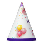 体操かわいい子供の誕生日パーティーカラフルカード パーティーハット (左)