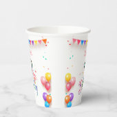 体操かわいい子供の誕生日パーティーカラフルカード 紙コップ (左)