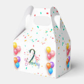 体操かわいい子供の誕生日パーティー フェイバーボックス (裏面サイド)