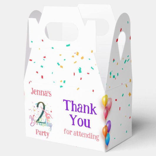 体操かわいい子供の誕生日パーティー フェイバーボックス (オープン)