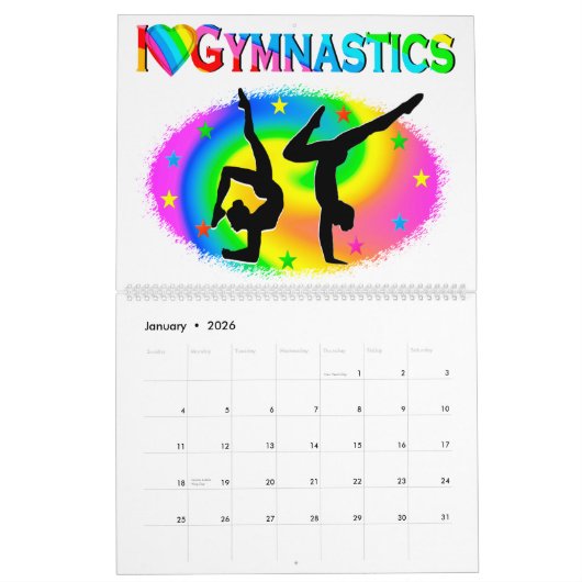 体操かわいらしカレンダーが好き カレンダー (1月 2026)