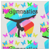 体操かわいらしデザイン ファブリック (クローズアップ)