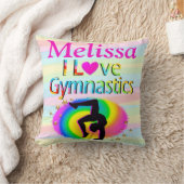 体操かわいらし枕が好きパーソナライズされた クッション (ブランケット)