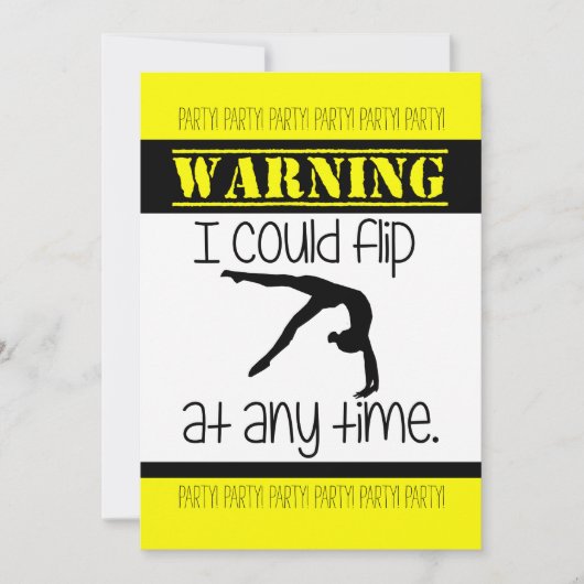 体操がいつでも跳ねられる招待状 招待状 (正面)