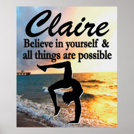 体操が夢をパーソナライズされた見るポスター ポスター