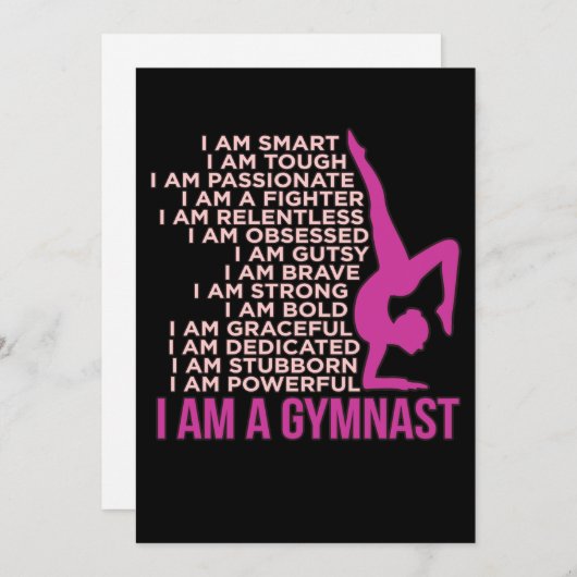 体操が大好きな人のためのデザインです 体操 体操競技 体操愛好家 G サンキューカード (正面/裏面)