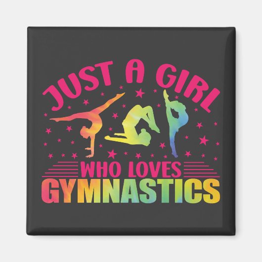 体操が大好きな女の子だけの体操 マグネット (正面)