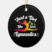 体操が大好きな女の子 セラミックオーナメント (左)