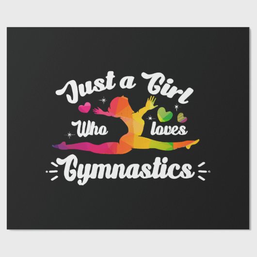 体操が大好きな女の子 ラッピングペーパー (フラット)