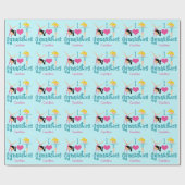 体操が大好きパーソナライズされたかわいい ラッピングペーパー (フラット)