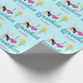 体操が大好きパーソナライズされたかわいい ラッピングペーパー (角)