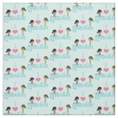 体操が大好き可愛いアフリカ系アメリカ人体操選手 ファブリック (見本)