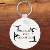 体操が大好き「お名前」 キーホルダー (正面)