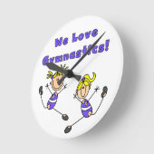体操が大好き ラウンド壁時計 (傾斜)