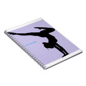 体操が大好き – 体操競技薄紫 ノートブック (右側)