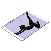 体操が大好き – 体操競技薄紫 ノートブック (左側)